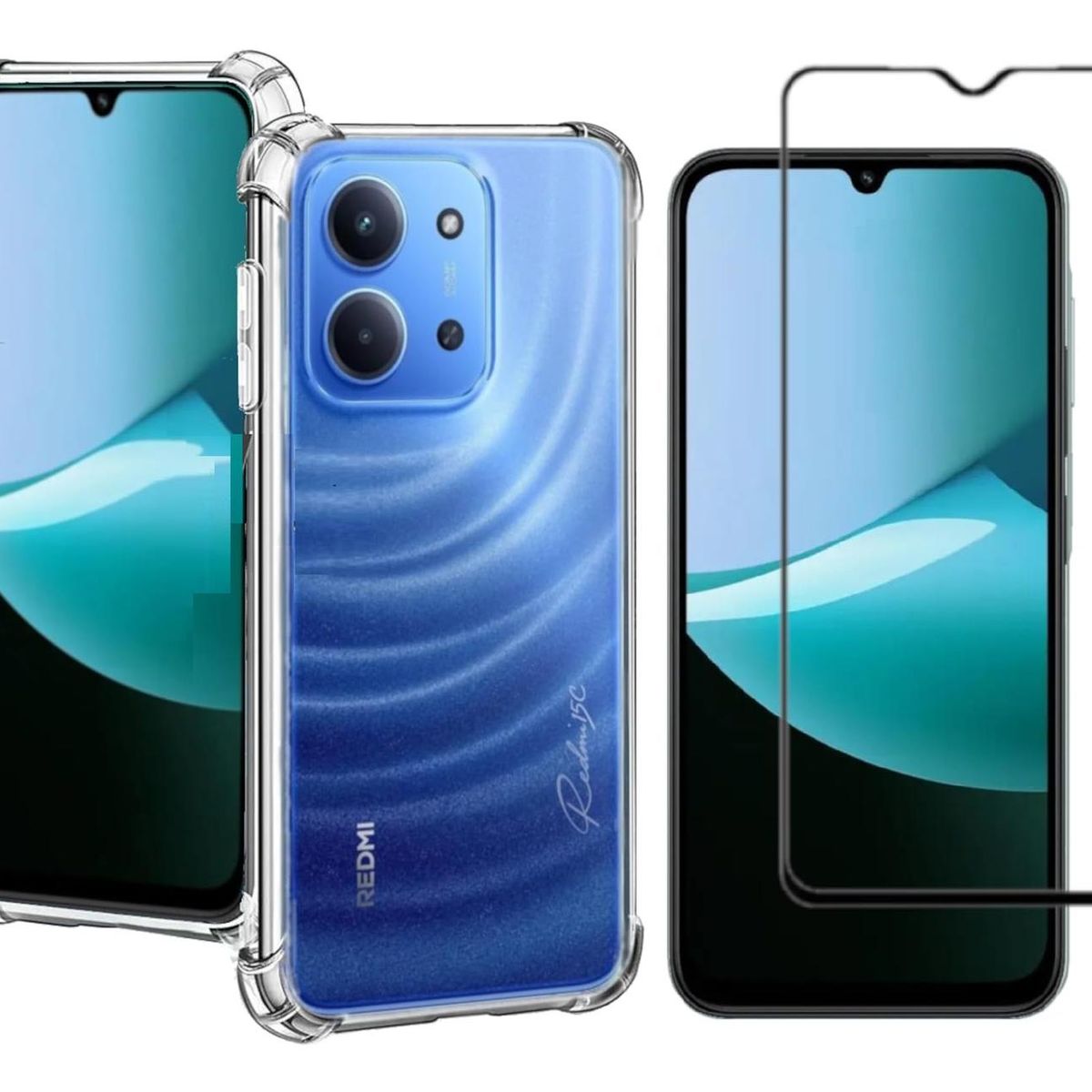 GENERICO - Carcasa Antishock Para Xiaomi Redmi 15c + Lamina Completa