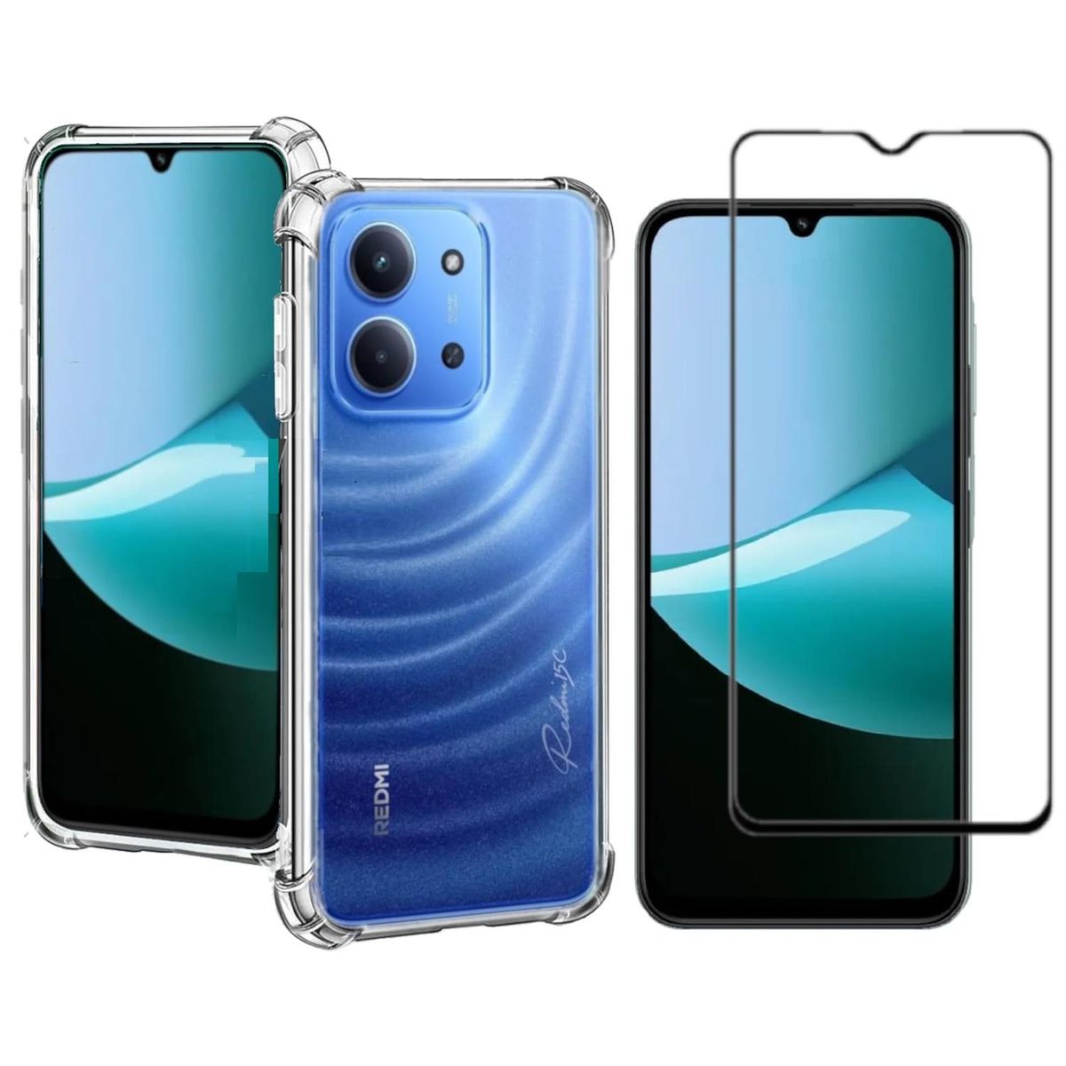 GENERICO - Carcasa Antishock Para Xiaomi Redmi 15c + Lamina Completa