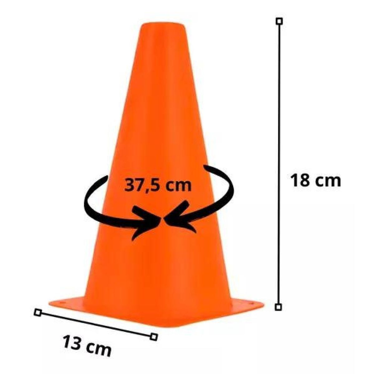 GENERICO - 10 Conos De Entrenamiento 18cm Crossfit Deporte Trafico