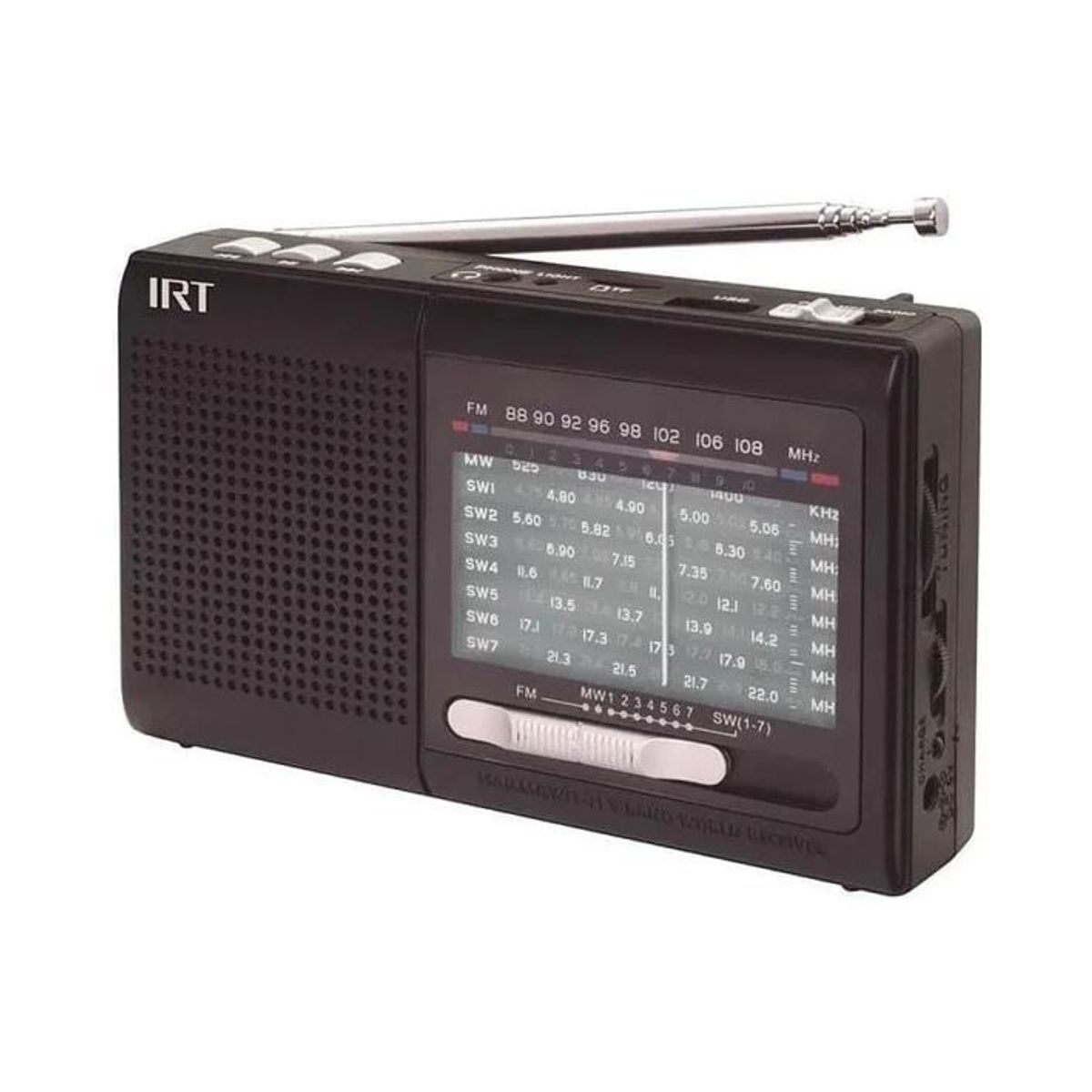 IRT - Radio Am fm sw usb msd 9 Bandas Recargable Negra IRT