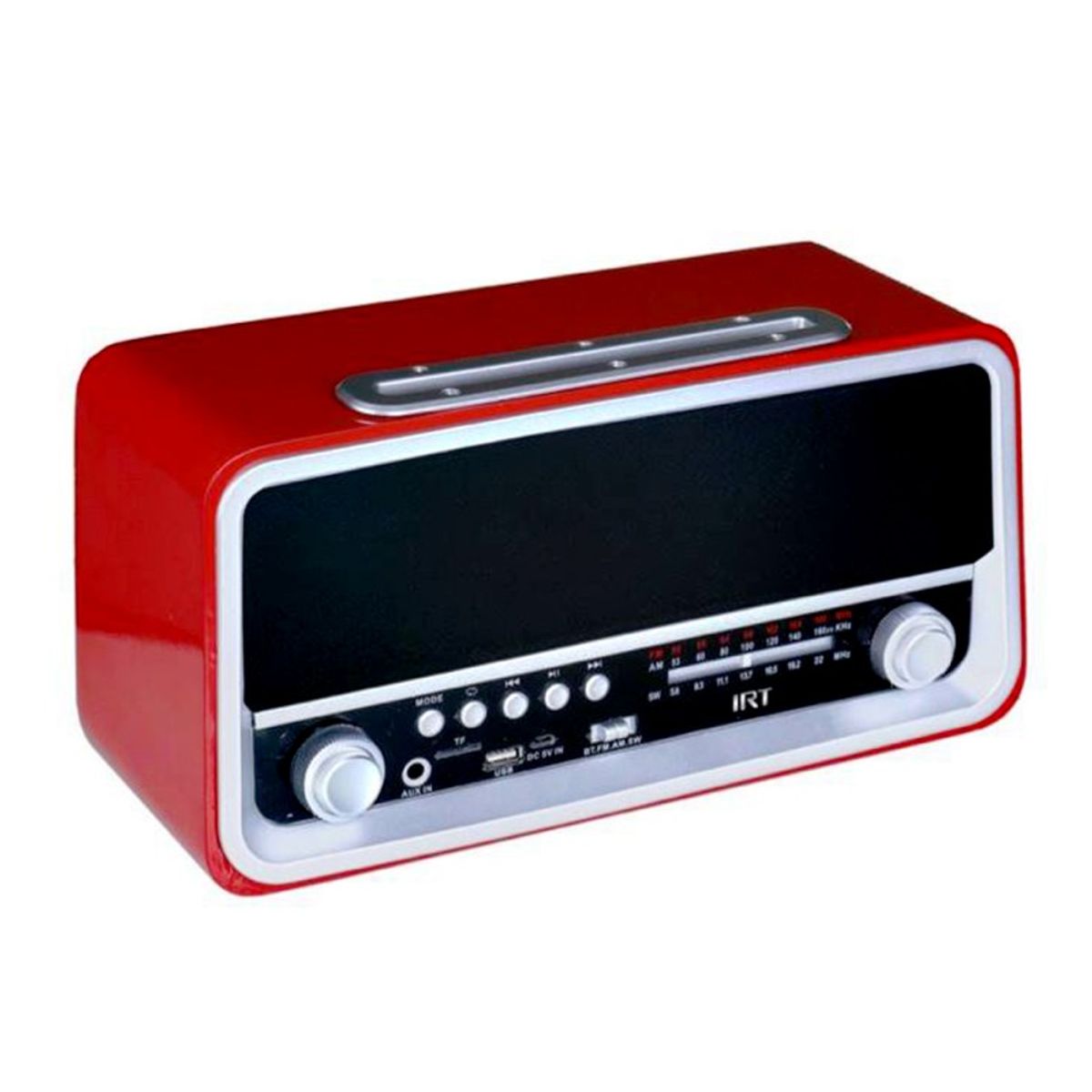 IRT - Radio Bluetooth Portátil Retro Irt Usb Am Fm Rojo Fx IRT