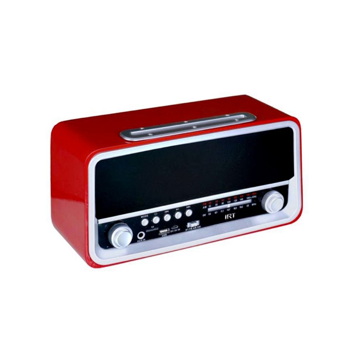 IRT - Radio Bluetooth Portátil Retro Irt Usb Am Fm Rojo Fx IRT