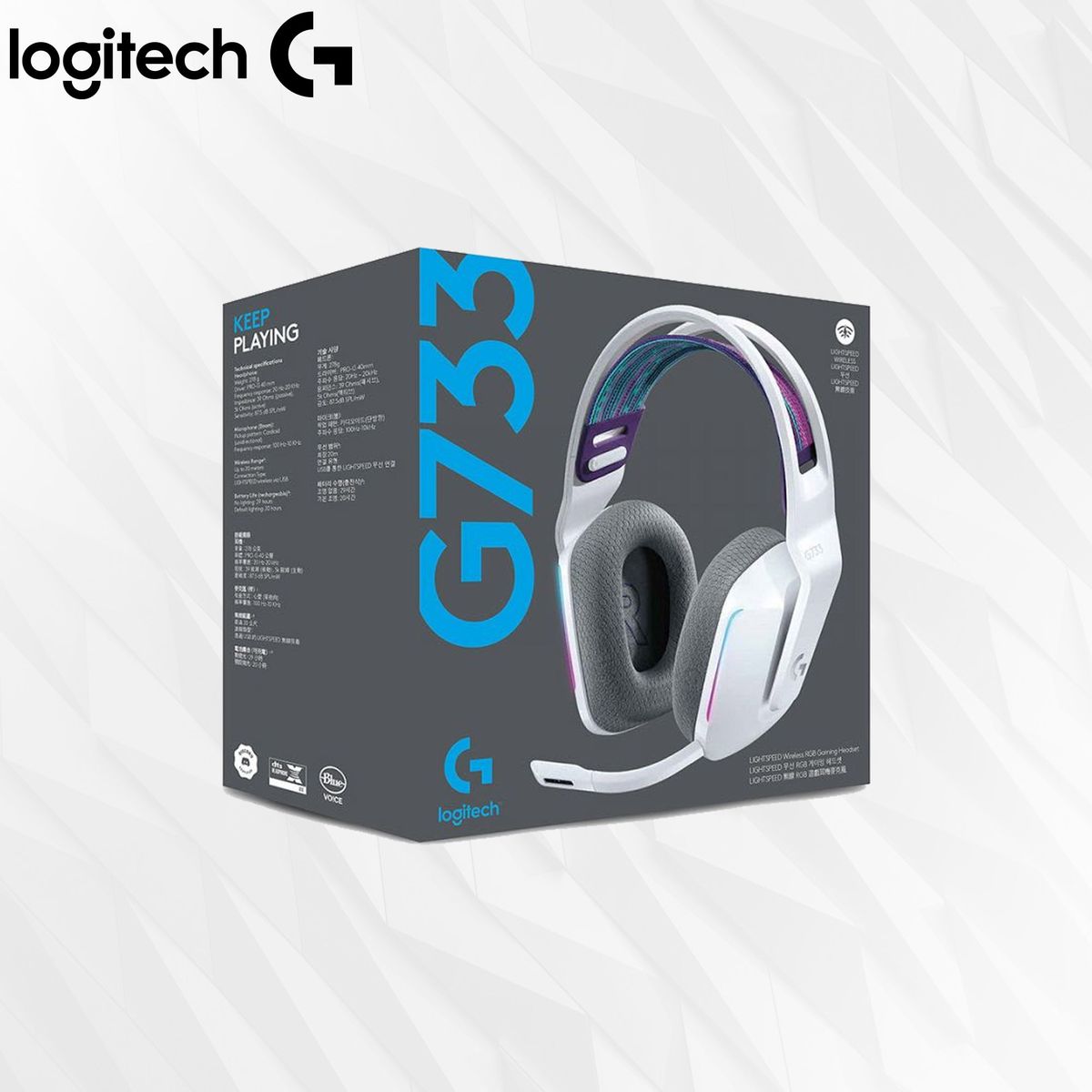 LOGITECH - Audifono Gamer Logitech G733 Lightspeed Rgb White Color Blanco