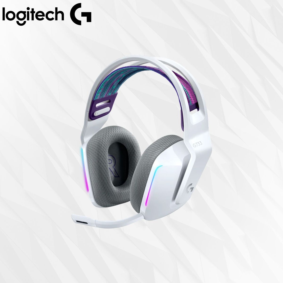 LOGITECH - Audifono Gamer Logitech G733 Lightspeed Rgb White Color Blanco
