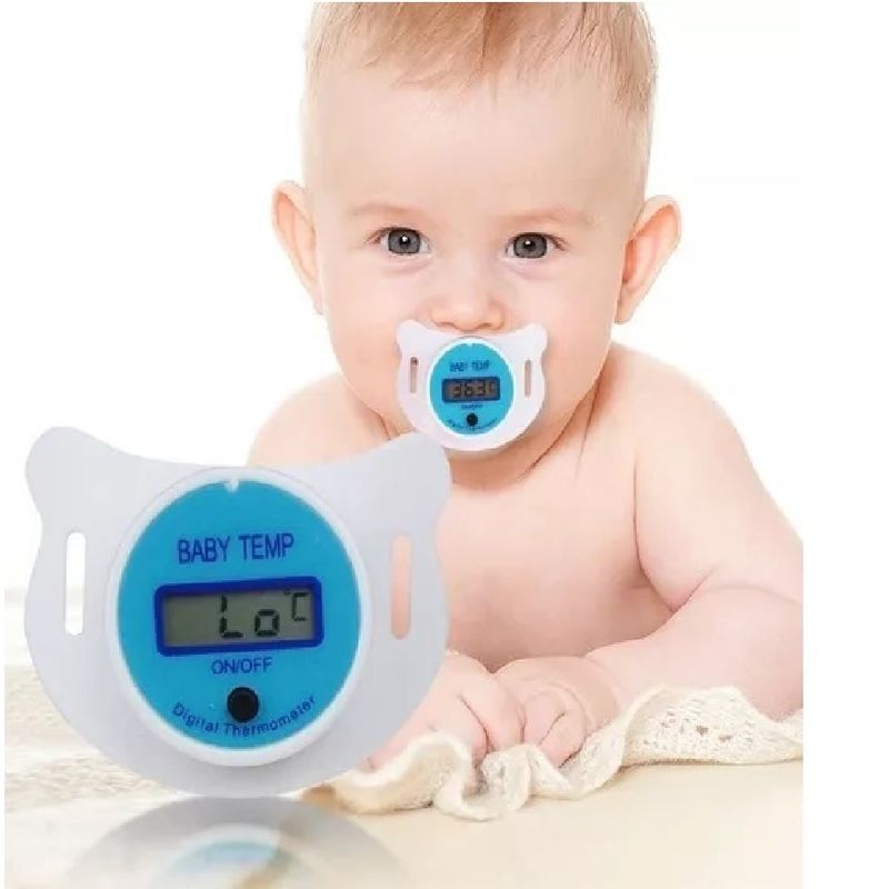 GENERICO - Chupete Termómetro Digital Para Bebes Y Niños Azul