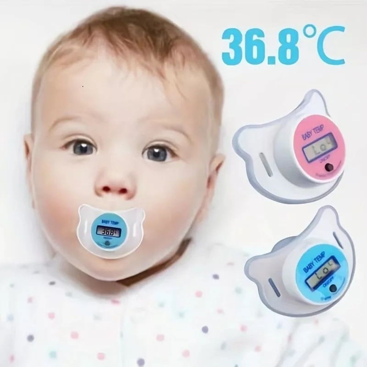 GENERICO - Chupete Termómetro Digital Para Bebes Y Niños Rosa