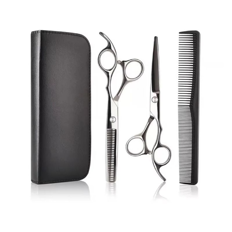 GENERICO - Set De Tijeras Esculpir Pelo Entresacadora Corta Pelo 3pcs