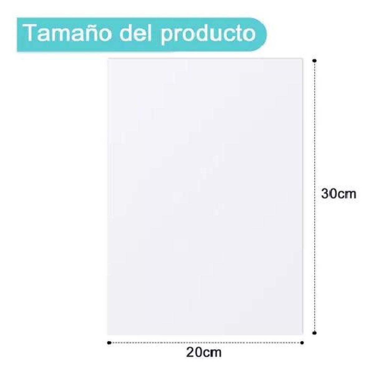 GENERICO - Pack de 10 placas metálicas sublimables, color blanco, 20x30 cm