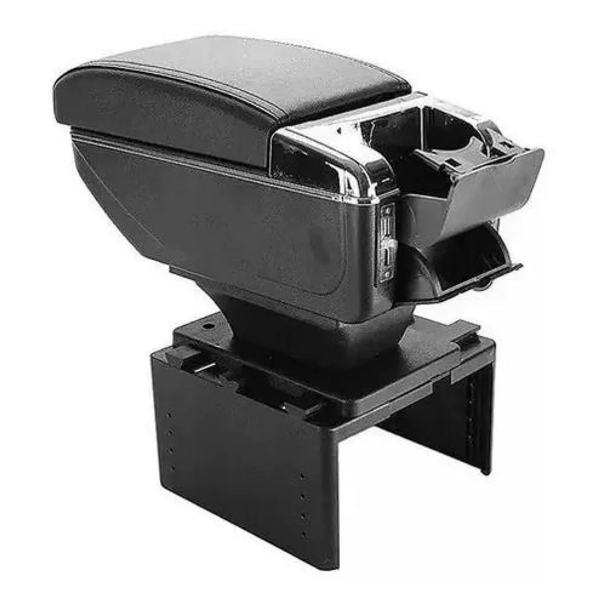 GENERICO - Apoya Brazos Universal para Auto con 7 Puertos USB Negro