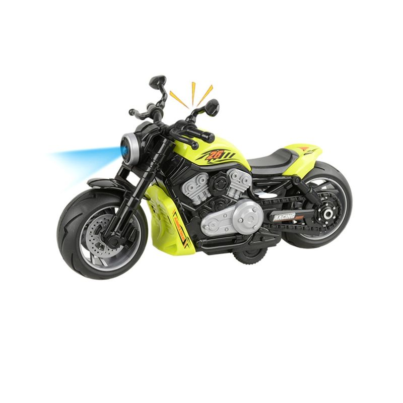 GENERICO - PACK 3 MOTOS DE JUGUETE RACING CAR RETRO A FRICCION