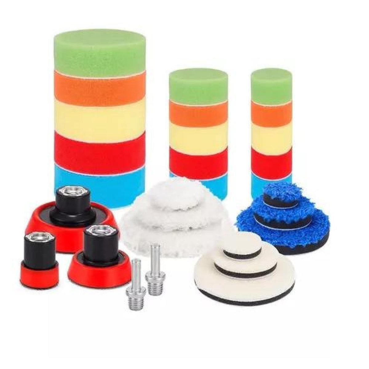 GENERICO - Kit de 29 Piezas de Pulido con Esponjas y Almohadillas