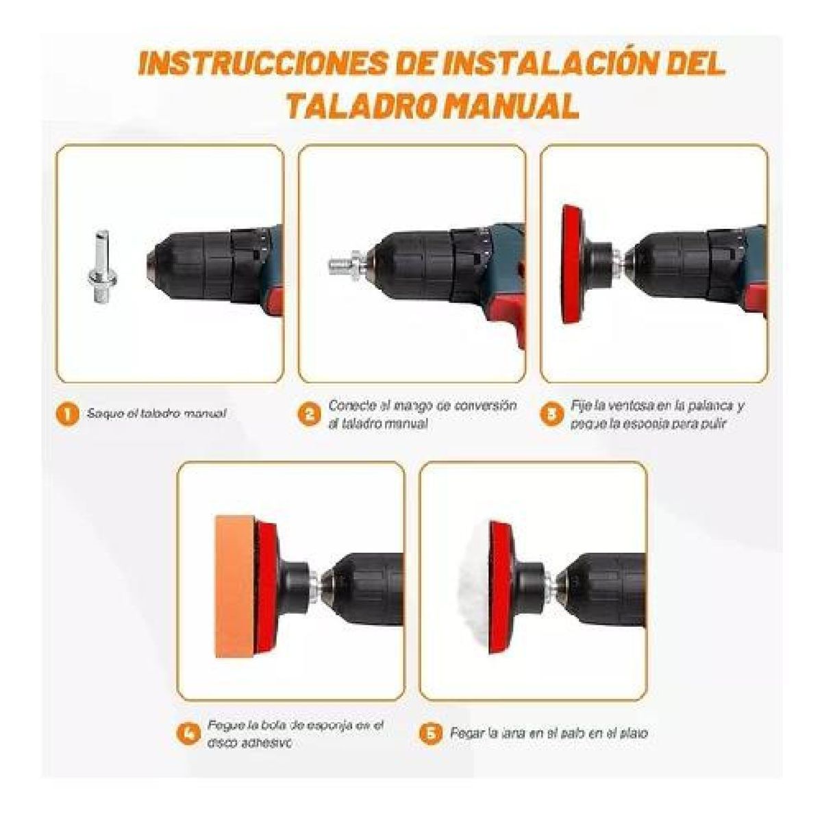 GENERICO - Kit de 29 Piezas de Pulido con Esponjas y Almohadillas