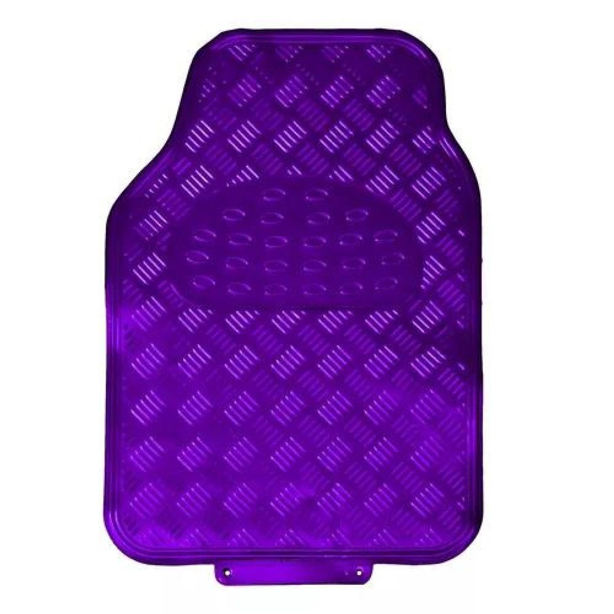 GENERICO - Set de 4 Alfombrillas Metálicas para Auto Tuning Violeta