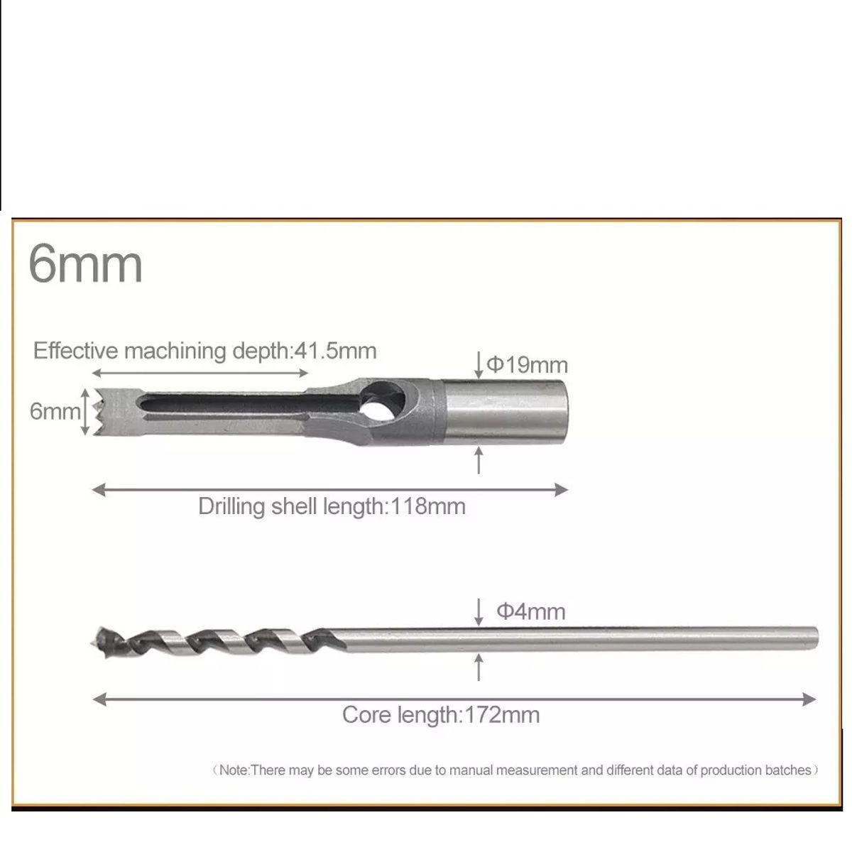 GENERICO - Broca Para Agujeros Cuadrados Hss 6mm