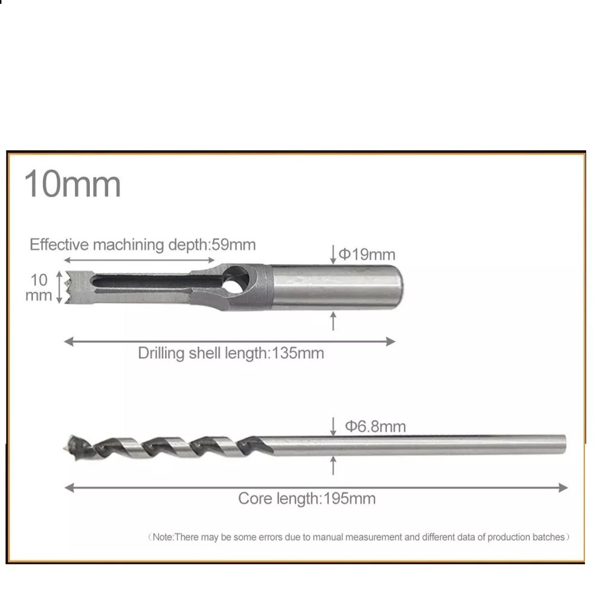 GENERICO - Broca Para Agujeros Cuadrados Hss 10mm
