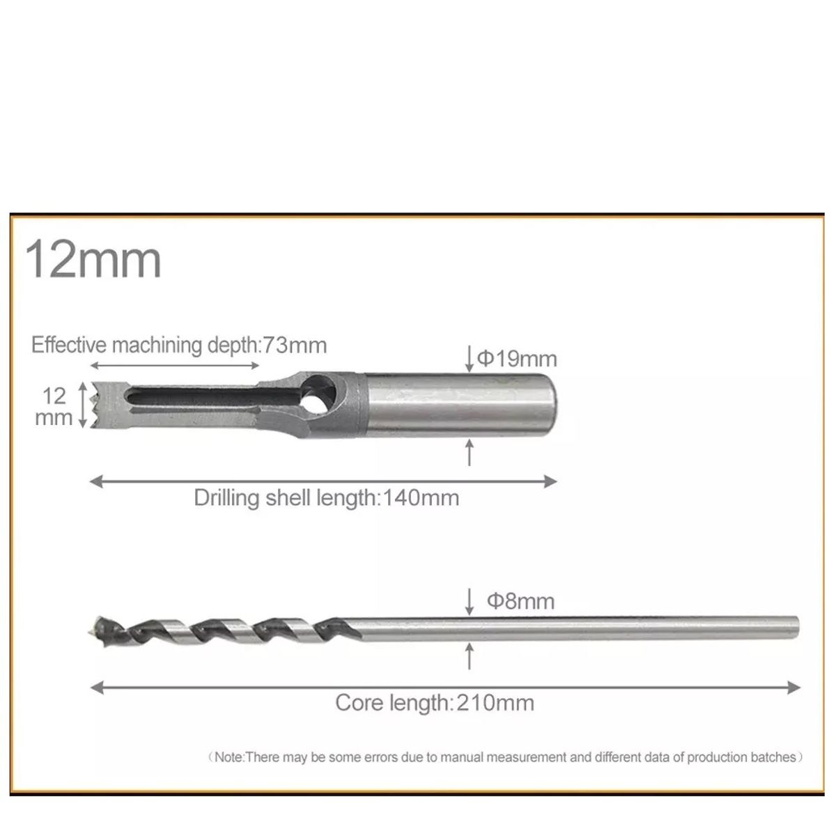 GENERICO - Broca Para Agujeros Cuadrados Hss 12mm