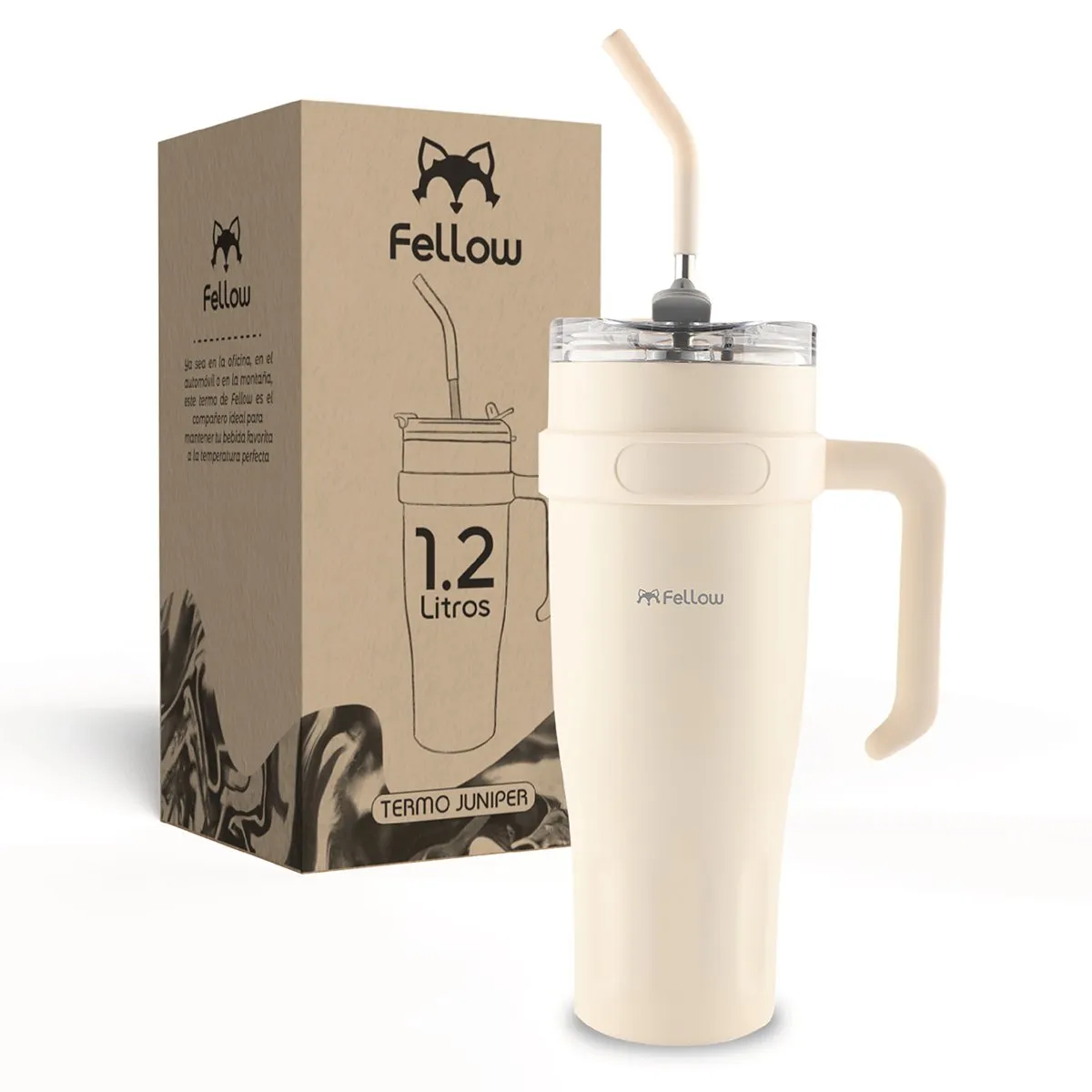 FELLOW - Termo Vaso Mug Térmico Juniper By Fellow 1.2L Acero Inox 304 - Blanco