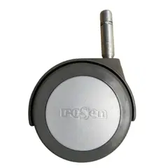 ROSEN - RUEDA LOGO SIN FRENO PARA CAMA VÁSTAGO 1.2 CM