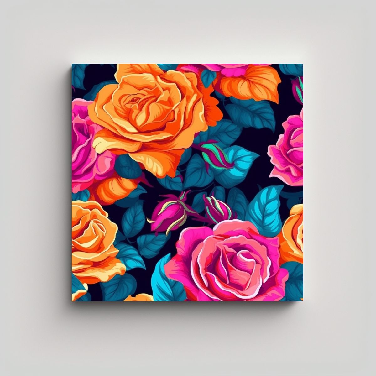 GENERICO - Adorable Tela Vintage Con Patrón Vibrante De 30x30 Cm