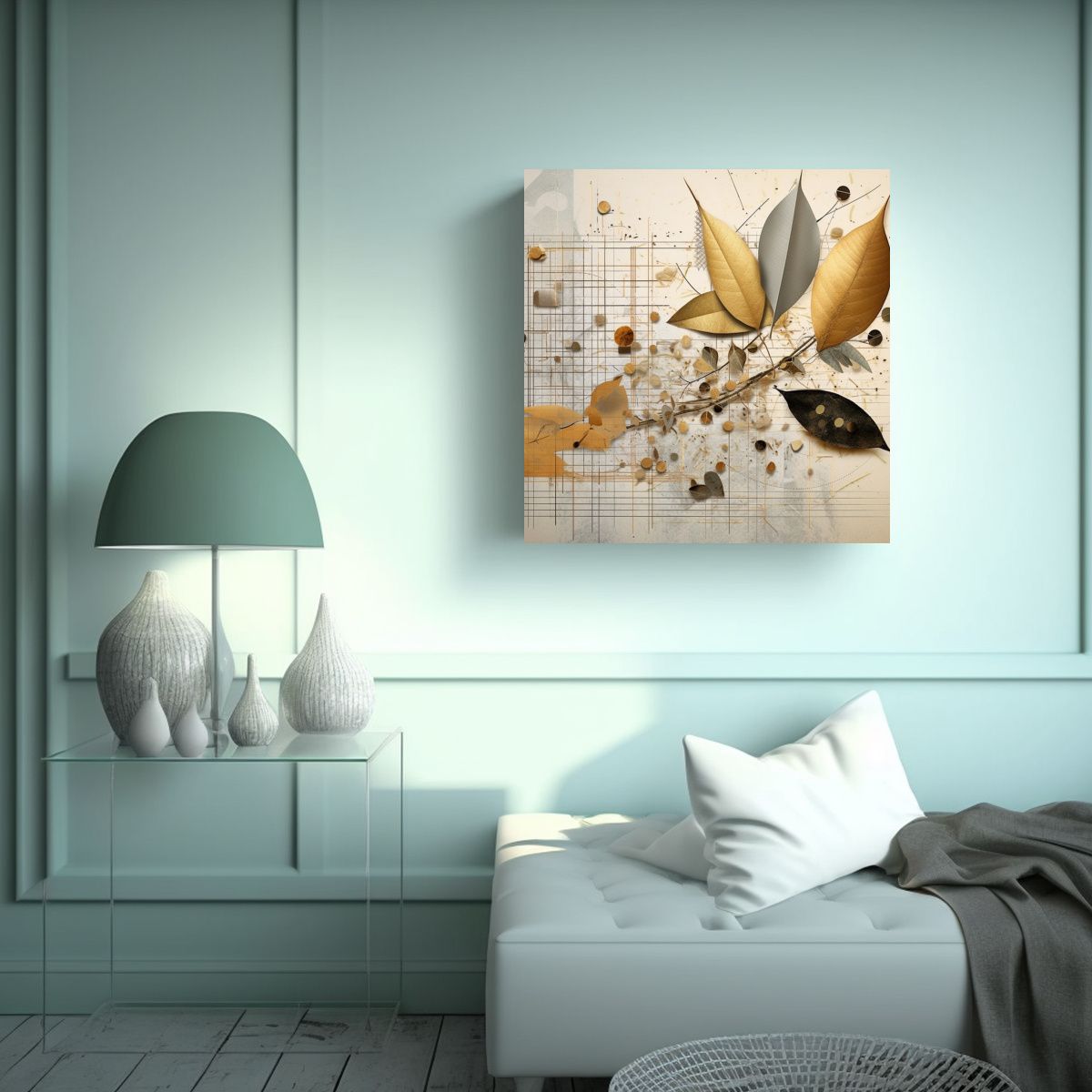 GENERICO - Cuadro Decorativo: Collage Geométrico Y Arte 70x70 Cm