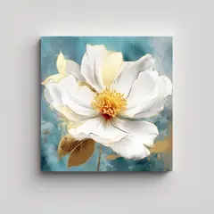 GENERICO - Cuadro Sublimado Wang, Estética De Flor Blanca 50x50 Cm