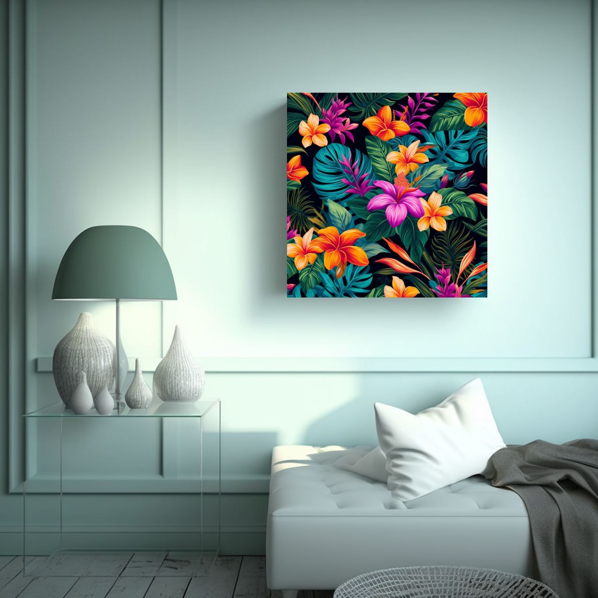 GENERICO - Cuadro Decorativo Wang: Simetría Colorida En 80x80 Cm