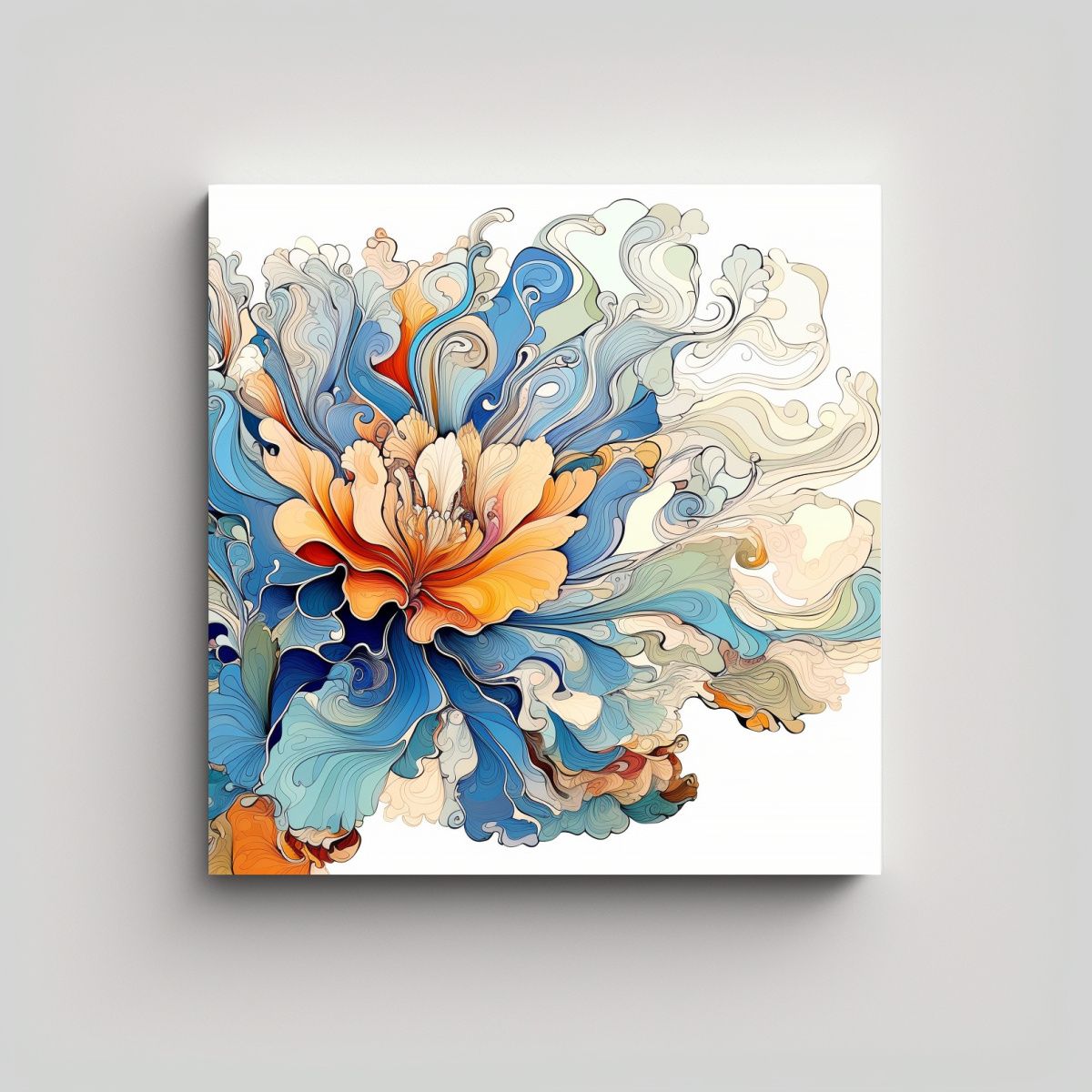 GENERICO - Diseño Biomorphic Abstracto Y Multicolor En 60x60 Cm