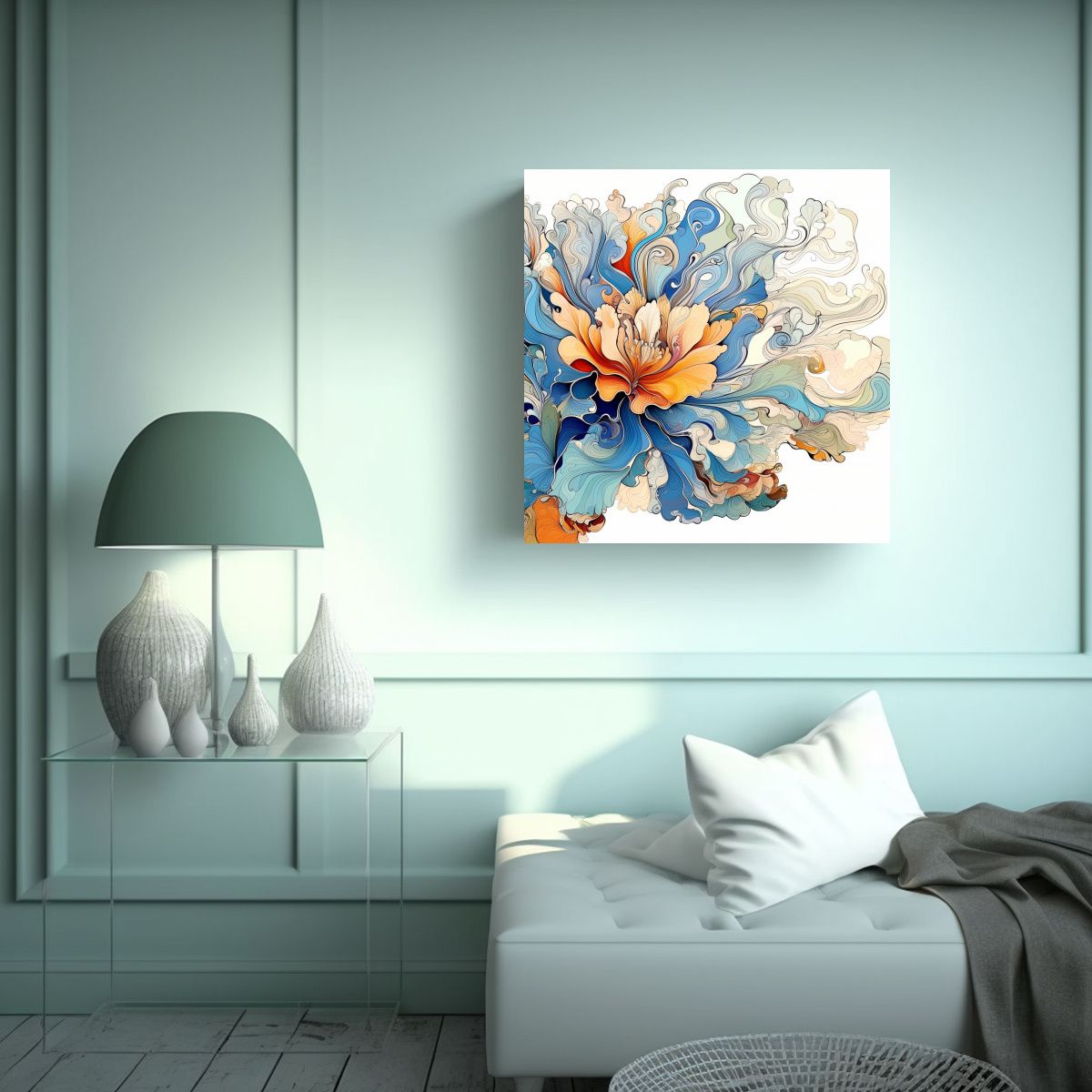 GENERICO - Diseño Biomorphic Abstracto Y Multicolor En 60x60 Cm