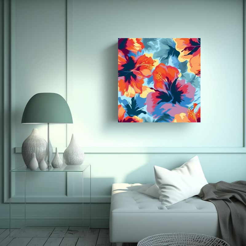 GENERICO - Cuadro Decorativo Resistente: Estilo Tye Dye Con 90x90 Cm