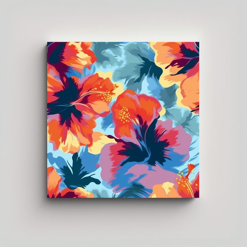 GENERICO - Cuadro Decorativo Resistente: Estilo Tye Dye Con 50x50 Cm