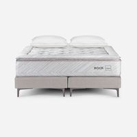 Cama Europea Bock 2 Plazas+Almohada Microfibra Copper Health