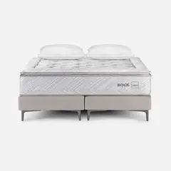 ROSEN - Cama Europea Bock 2 Plazas+Almohada Microfibra Copper Health