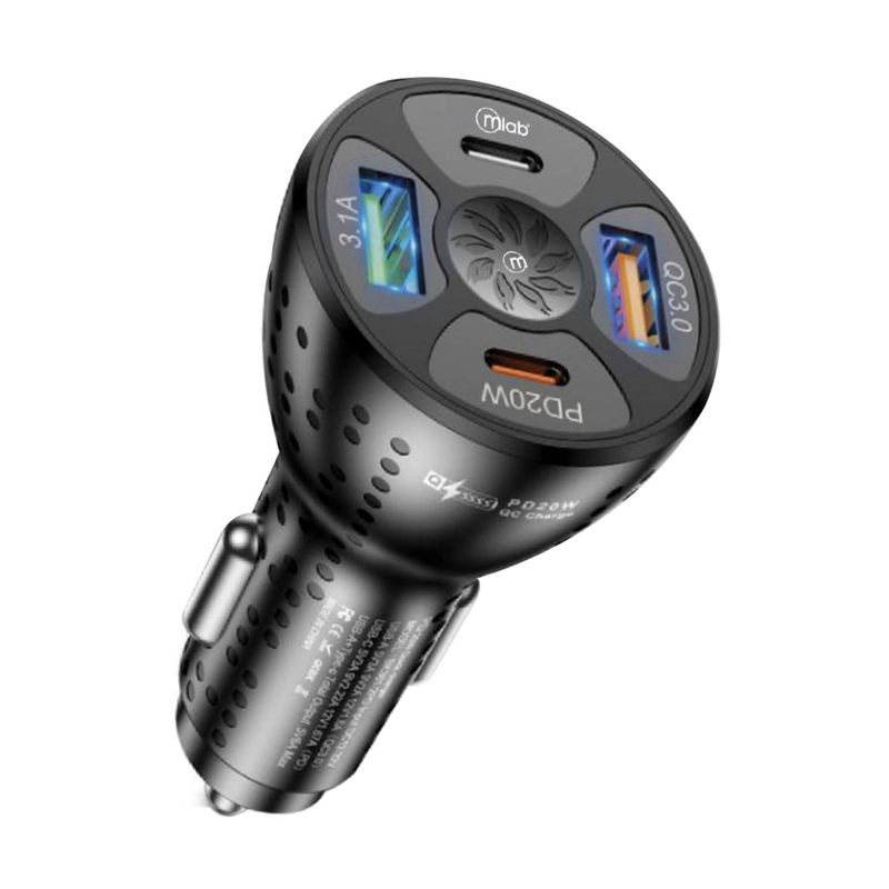 MLAB - Cargador Mlab 9273 12V-32V 4 Puertos USB 3.0 y PD MLAB
