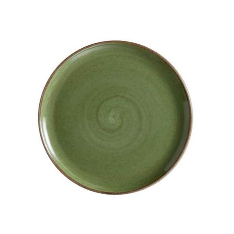 CORONA - Plato coupe de porcelana 177 cm verde Artisan
