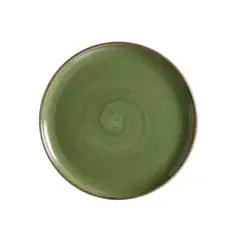 CORONA - Plato coupe de porcelana 177 cm verde Artisan
