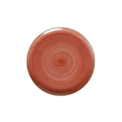 CORONA - Plato coupe de porcelana 177 cm salmón Artisan