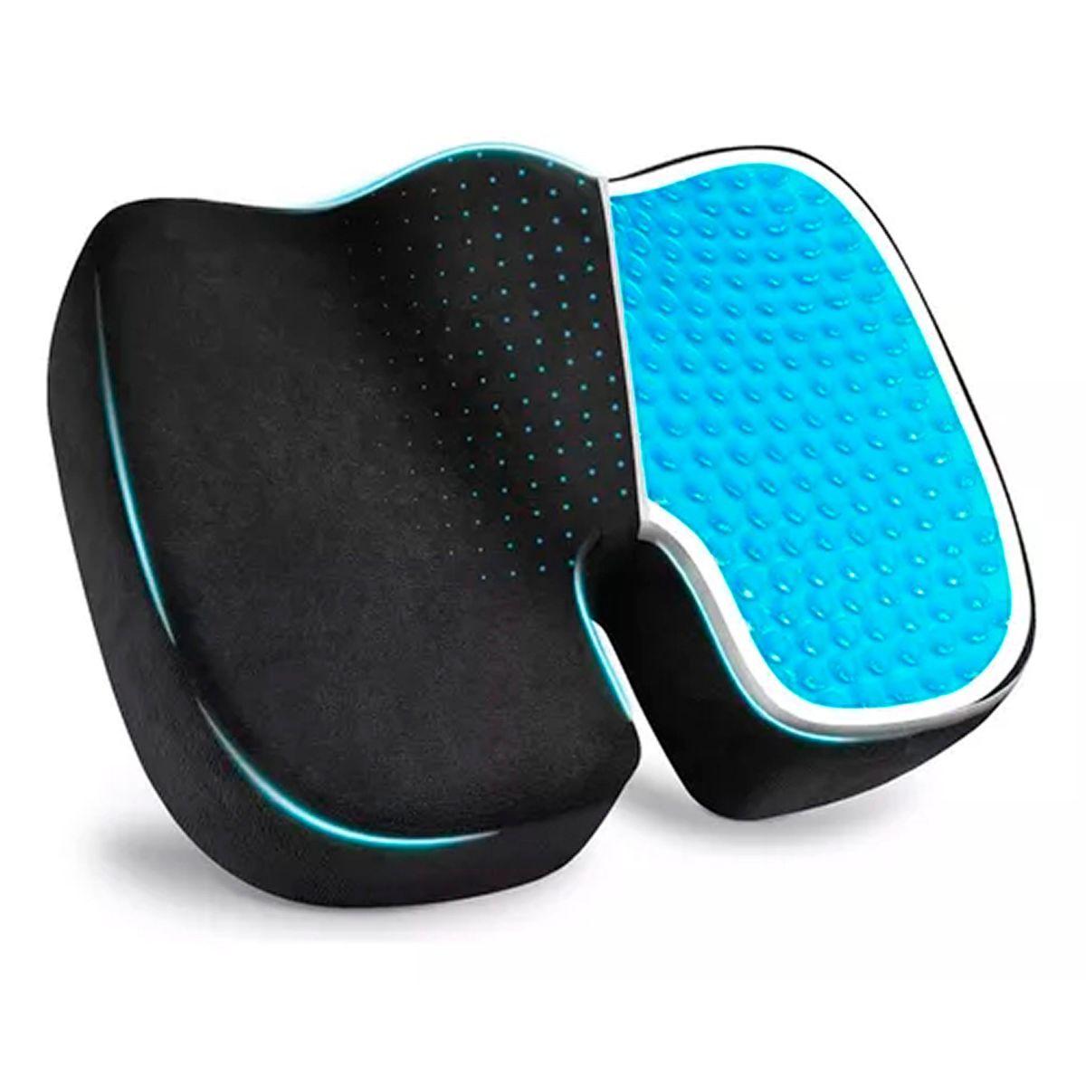 ESHOPANGIE - Cojín Asiento Memory Foam Y Gel Ortopédico Coxis Ergonomico