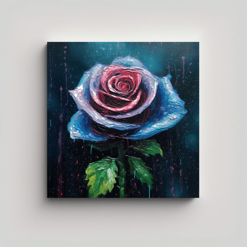 GENERICO - Cuadro Tela Sublimada Armonía Cromática Con 60x60 Cm