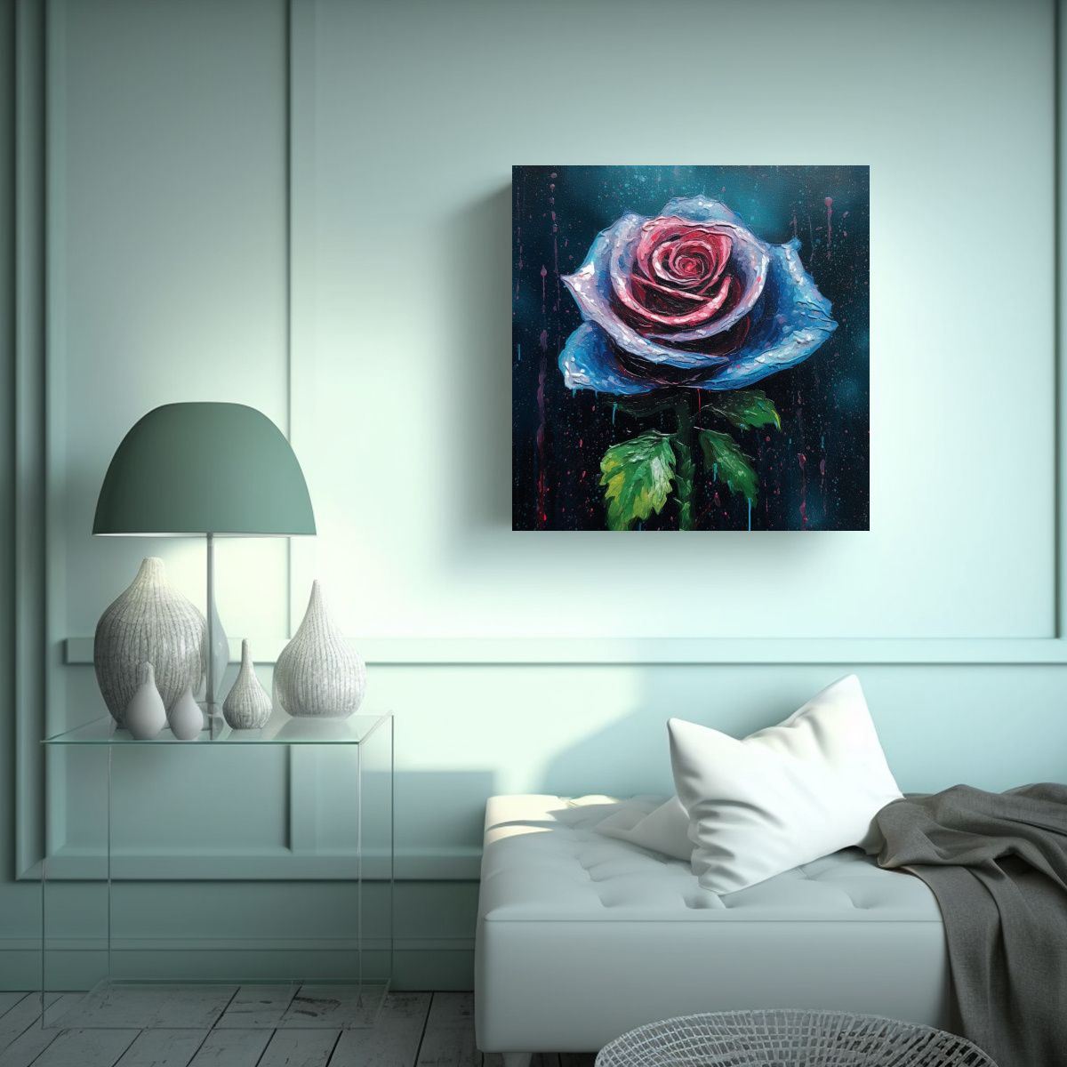 GENERICO - Cuadro Tela Sublimada Armonía Cromática Con 40x40 Cm