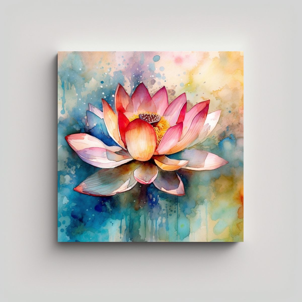 GENERICO - Composición De Arte De Pared: Loto Abstracto En 80x80 Cm