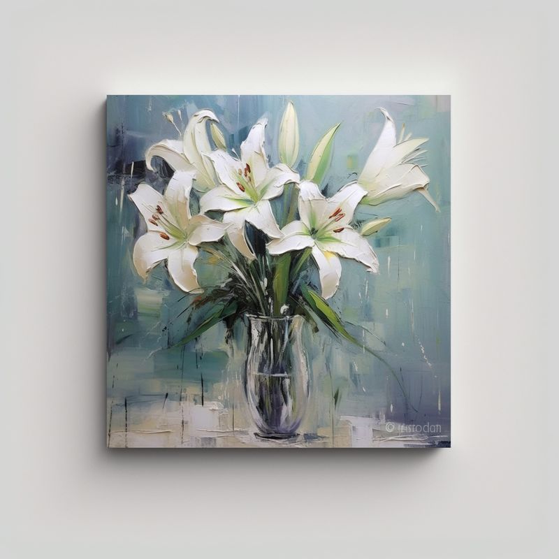 GENERICO - Composición Elegante De Cuadro En Estilo Óleo 90x90 Cm