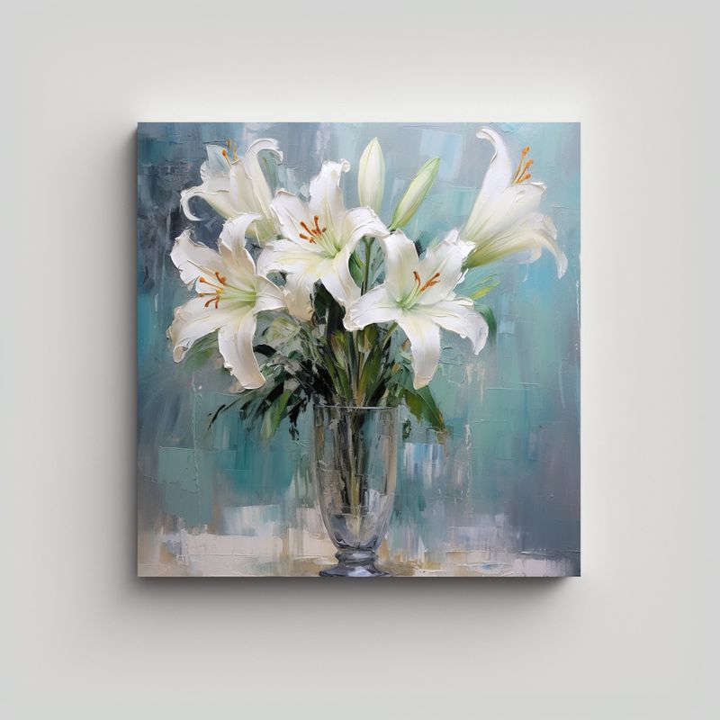 GENERICO - Cuadro En Estilo Óleo Elegante: Composición 90x90 Cm