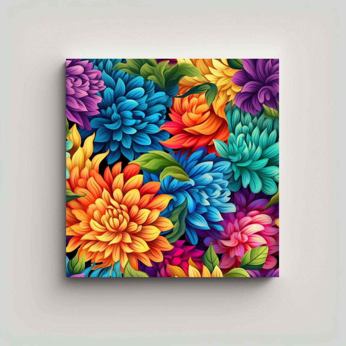 GENERICO - Representación Moderna De Flores LGBTQ En 50x50 Cm