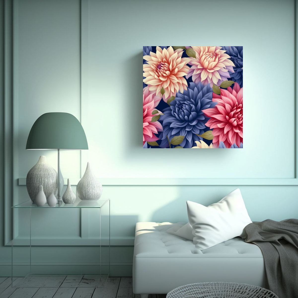 GENERICO - Cuadro 3D De Dahlia Sublimada: Poder Y Belleza 40x40 Cm