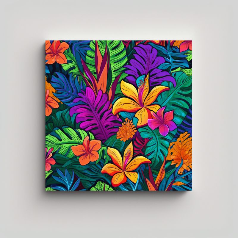 GENERICO - Cuadros Decorativos Minimalistas Con Patrón 60x60 Cm