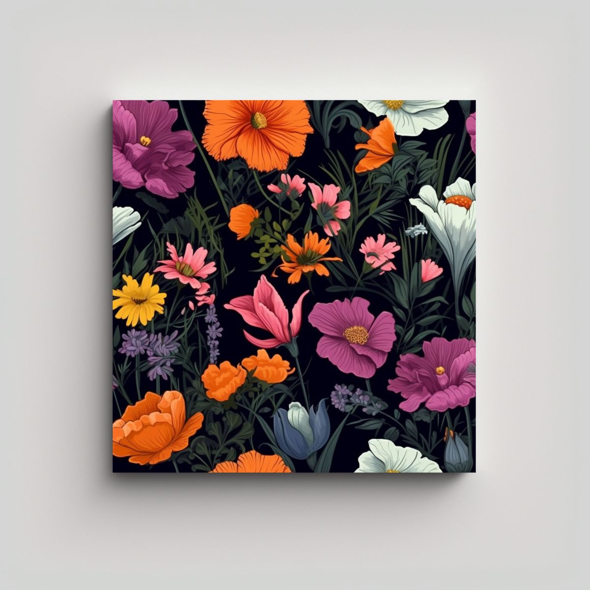 GENERICO - Galería Vitalidad Canva: Hermoso Campo De Flores 60x60 Cm