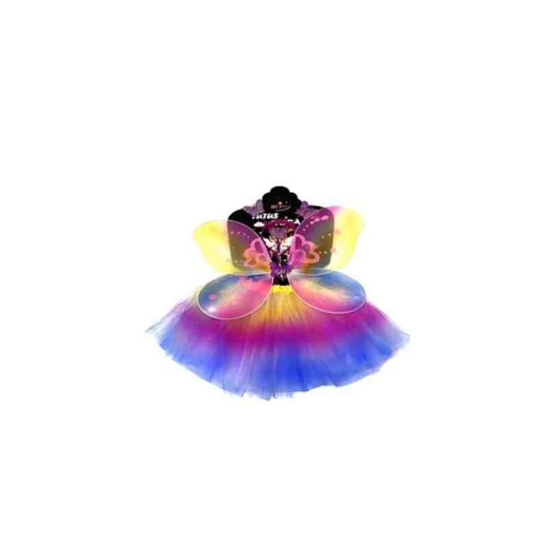 GENERICO - Conjunto De Alas De Mariposa Falda Cintillo y Varita 4pcs