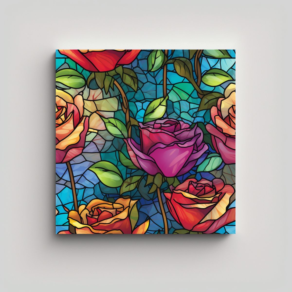 GENERICO - Mosaico Vibrante: Cuadro De Belleza Natural En 70x70 Cm