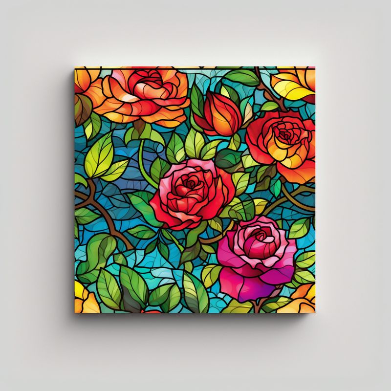 GENERICO - Cuadro De Gar Vibrante En Vidrio De Intensidad 70x70 Cm