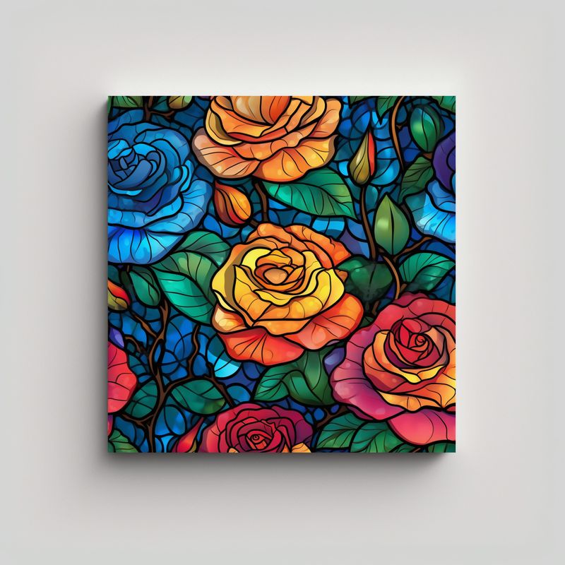 GENERICO - Mosaico Luminoso En Lienzo: Creativa Belleza De 70x70 Cm